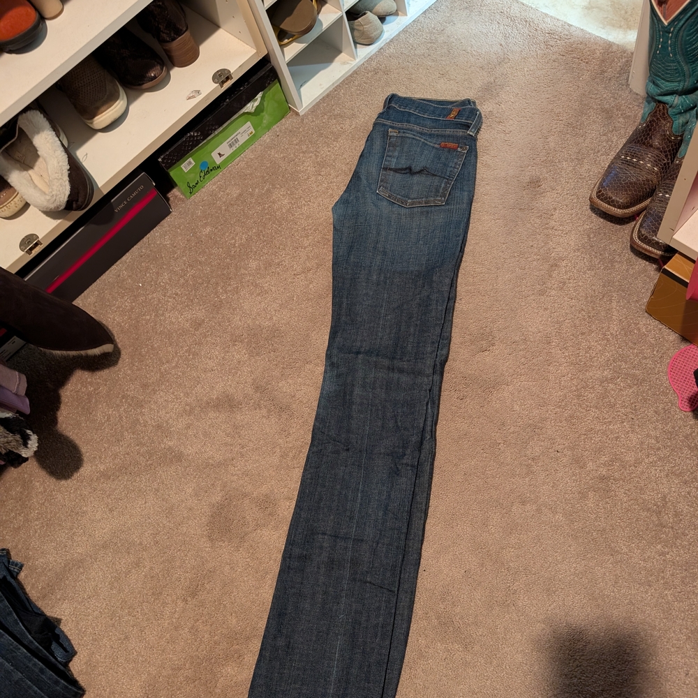 Straight Leg Denim Jeans